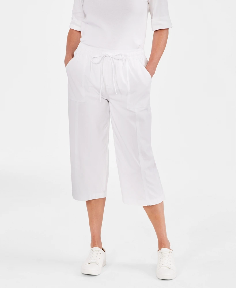 Style & Co Women's Drawstring Capri Pants, Regular Petite, Created for Macy's