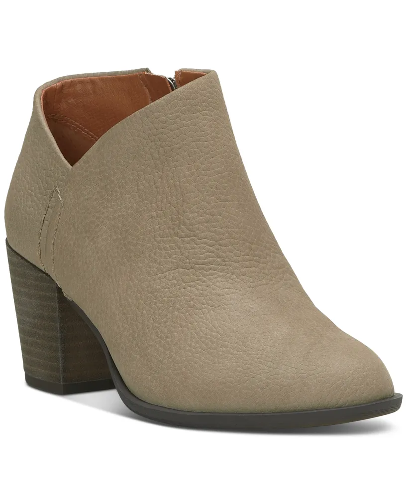 Lucky Brand Women's Bellita Asymmetrical Cutout Block-Heel Booties