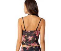 Portofino Printed Sheer Lace Tank Top