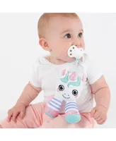 Pacifier Holder Stuffed Animal and Baby Pacifier Clip, 2-Pack Unicorn - Assorted Pre