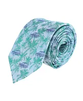 Trafalgar Men's Vacation Dreams Palm Tree Novelty Silk Necktie