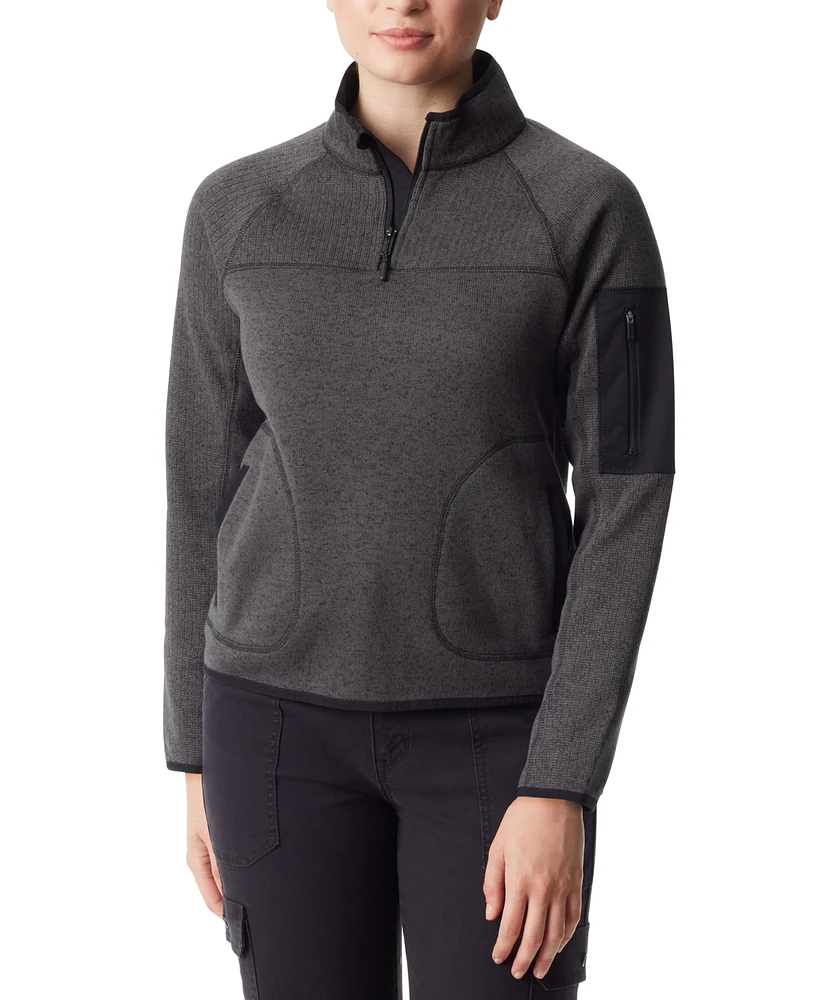 Bass Outdoor Women's Mixed-Media Pullover Sweater