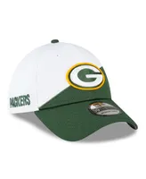 Men's New Era White, Green Bay Packers 2023 Nfl Sideline 39THIRTY Flex Hat
