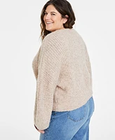 On 34th Plus Marled Boucle Sweater, Created for Macy's