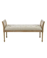 Martha Stewart Collection Isla 48.5" Wide Tufted Upholstered Accent Bench