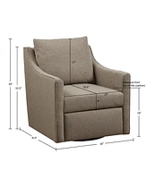 Martha Stewart Collection Christian 30" Wide Fabric Upholstered Swivel Armchair