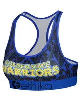 Women's Ethika Royal Golden State Warriors Racerback Sports Bra