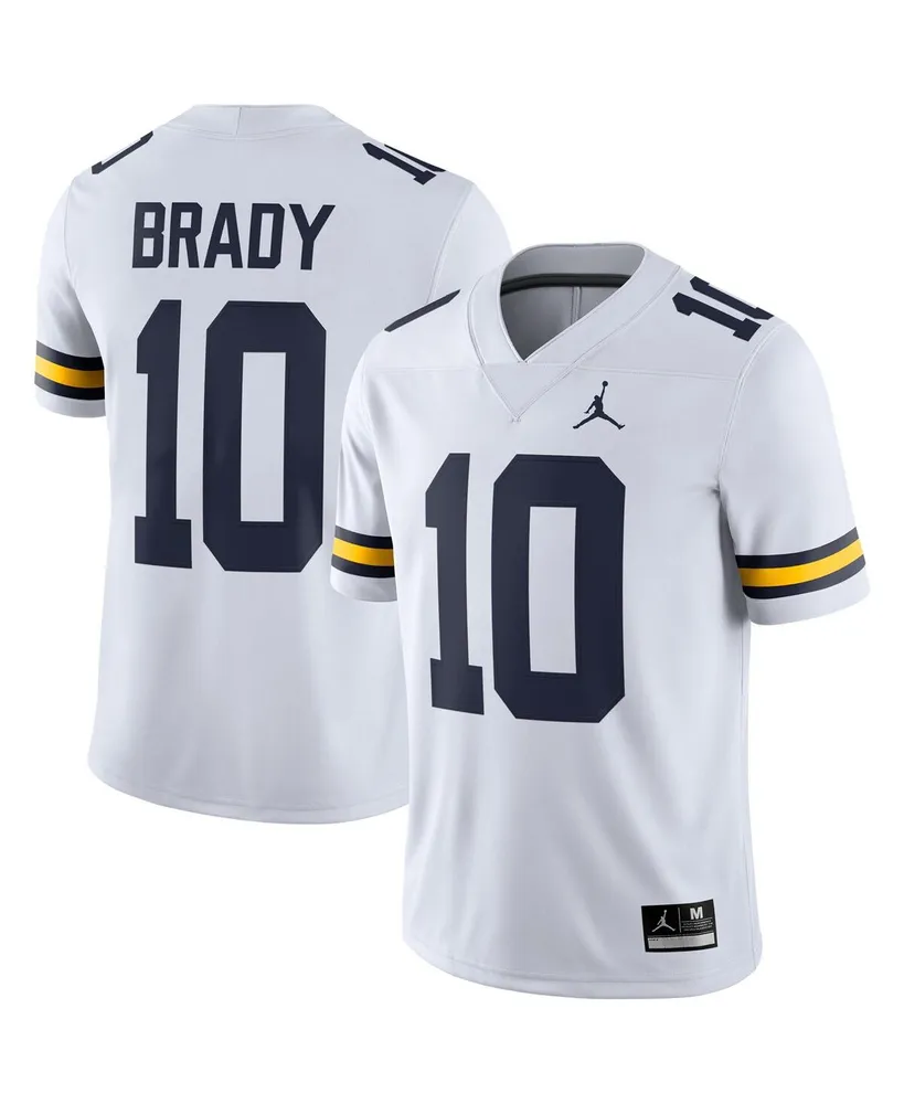 Men's Jordan Brand Tom Brady White Michigan Wolverines Alumni Game Jersey