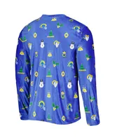 Men's Foco Royal Los Angeles Rams Holiday Repeat Long Sleeve T-shirt