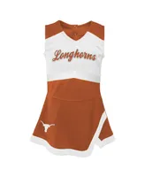 Big Girls Texas Orange Texas Longhorns Cheer Captain Jumper Dress