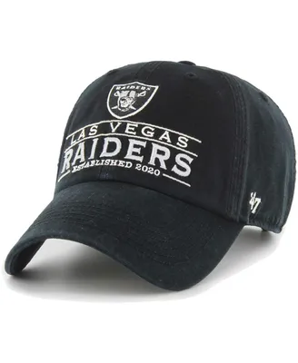 Men's '47 Brand Black Las Vegas Raiders Vernon Clean Up Adjustable Hat