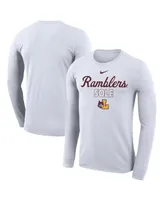 Men's and Women's Nike White Loyola Chicago Ramblers 2023 On Court Bench Long Sleeve T-shirt