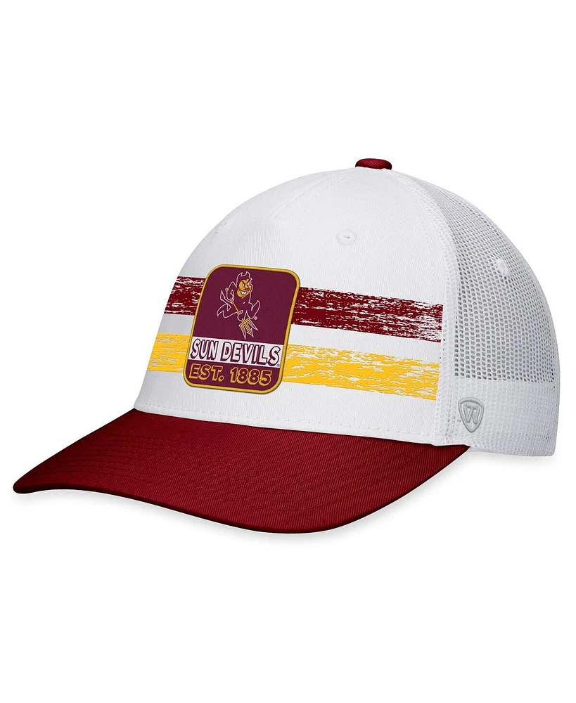 Men's Top of the World White, Maroon Arizona State Sun Devils Retro Fade Snapback Hat