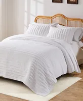 Greenland Home Fashions Ruffled Quilt Set, 3-Piece Full - Queen