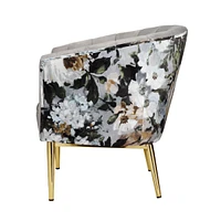 Streamdale Furniture Colla Accent Chair, Velvet & Gold