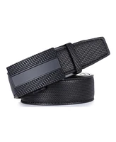 Gallery Seven Men's Lozenge Plaque Leather Ratchet Belt