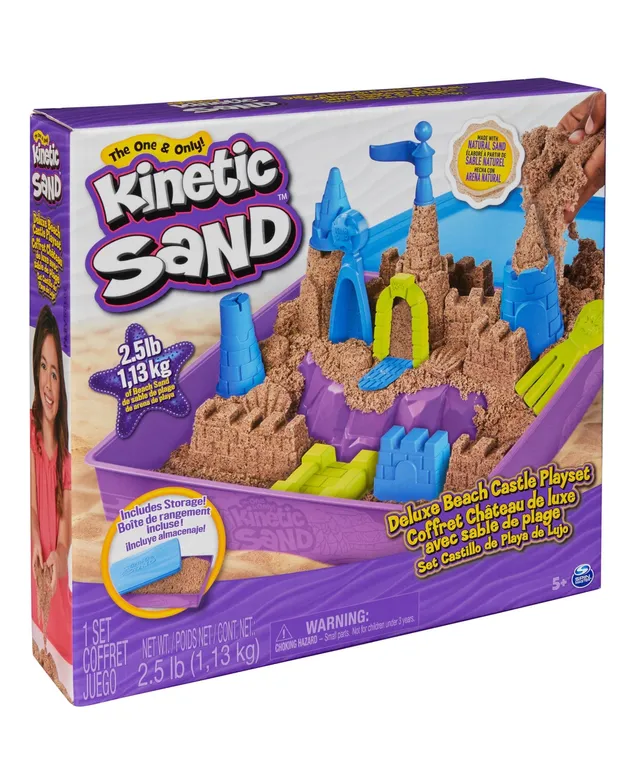 Kinetic Sand, Deluxe Beach Castle Playset with 2.5Lbs of Beach Sand,  includes Molds and Tools, Sensory Toys for Kids Ages 5 Plus - Multi