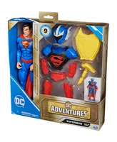 Dc Comics, Superman Man of Steel Action Figure, Dc Adventures, 12", 9 Accessories, Collectible Superhero - Multi