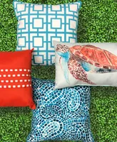 Nybg Indoor, Outdoor Mosaic Tile Embroidered Decorative Pillow, 20" x 20"