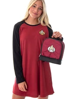 Star Trek The Next Generation Picard Embroidered Starfleet Logo Dual Compartment Insulated Lunch Box Bag Tote