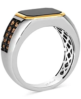 Le Vian Chocolatier Men's Onyx & Chocolate Diamond (1/2 ct. t.w.) in Sterling Silver & 14k Gold