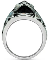 Blackjack Men's Abalone Chief Ring in Stainless Steel