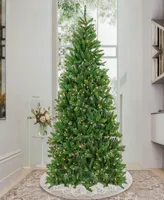 National Tree Company 7.5' Pre-Lit Artificial Chesterfield Spruce Hinged Tree, 600 Clear Lights- Ul