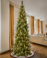 National Tree Company First Traditions 9' Charleston Pine Slim Tree with Clear Lights