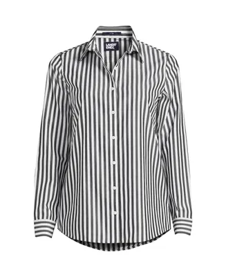 Lands' End Plus Wrinkle Free No Iron Button Front Shirt