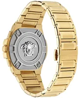 Versace Men's Greca Extreme Swiss Chronograph Gold-Tone Stainless Steel Bracelet Watch 45mm