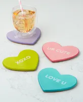 The Cellar Valentine's Day Heart Coasters, Set of 4, Created for Macy's