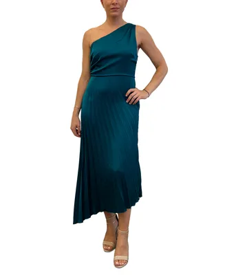 Sam Edelman Women's One-Shoulder Pleated Midi Dress