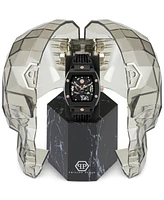 Philipp Plein Men's Automatic The Keleton Black Silicone Strap Watch 44mm