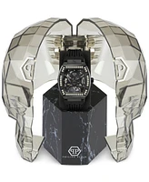 Philipp Plein Men's Automatic The Keleton Black Silicone Strap Watch 44mm