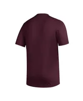 Men's adidas Maroon Arizona State Sun Devils Sideline Aeroready Pregame T-shirt