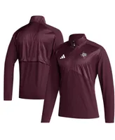 Men's adidas Maroon Texas A&M Aggies Sideline Aeroready Raglan Sleeve Quarter-Zip Jacket