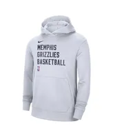 Men's and Women's Nike White Memphis Grizzlies 2023/24 Performance Spotlight On-Court Practice Pullover Hoodie