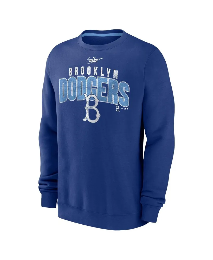 Men's Nike Royal Brooklyn Dodgers Cooperstown Collection Team Shout Out Pullover Sweatshirt