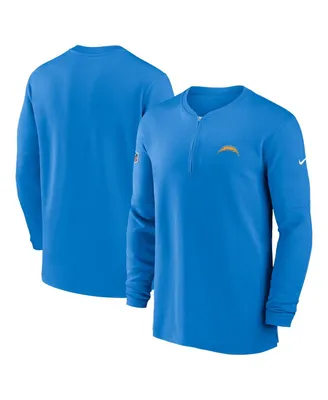 Men's Nike Powder Blue Los Angeles Chargers 2023 Sideline Performance Long Sleeve Quarter-Zip Top