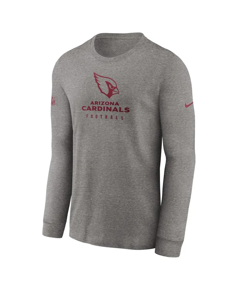 Men's Nike Heather Gray Arizona Cardinals Sideline Performance Long Sleeve T-shirt