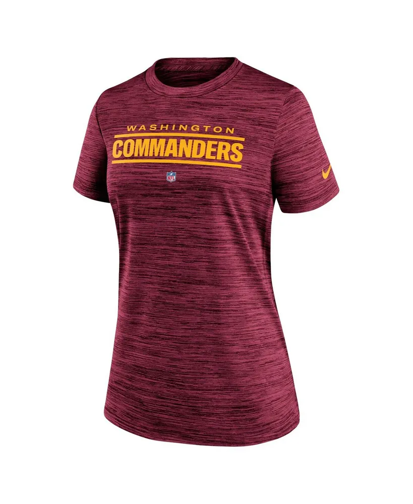 Women's Nike Burgundy Washington Commanders Sideline Velocity Performance T-shirt