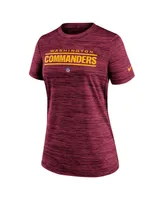 Women's Nike Burgundy Washington Commanders Sideline Velocity Performance T-shirt