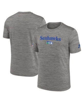 Men's Nike Heather Charcoal Seattle Seahawks Throwback Sideline Performance T-shirt