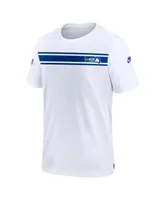 Men's Nike White Seattle Seahawks Throwback Sideline Coaches Performance T-shirt