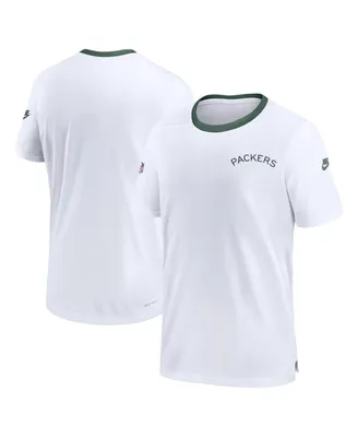 Men's Nike White Green Bay Packers Sideline Coaches Alternate Performance T-shirt