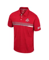 Men's Colosseum Scarlet Ohio State Buckeyes No Problemo Polo Shirt