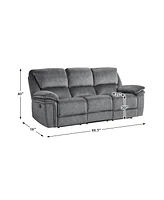 White Label Andes 89" Double Reclining Sofa