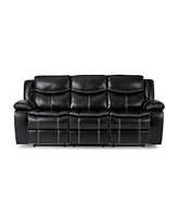 White Label Veloce 88" Double Glider Reclining Sofa