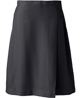 Lands' End Plus School Uniform Solid A-line Skirt Below the Knee