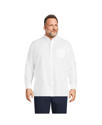 Lands' End Big & Tall Traditional Fit Sail Rigger Oxford Shirt